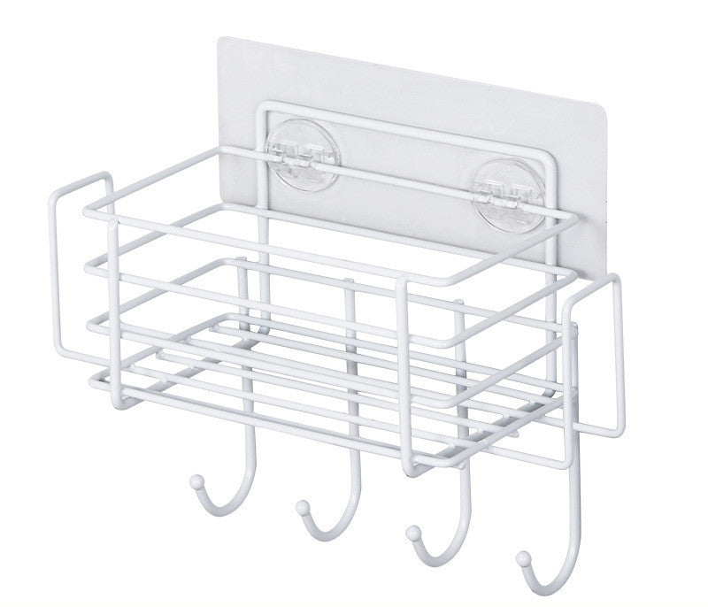 Perforation-Free Wall-Mounted Dishwashing Supplies Sponge Cloth Rack