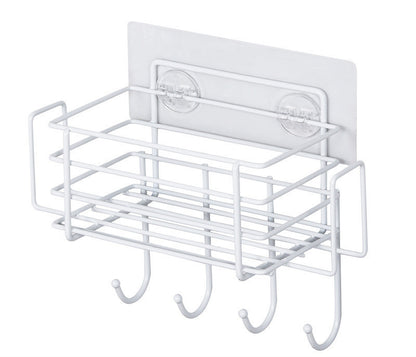 Perforation-Free Wall-Mounted Dishwashing Supplies Sponge Cloth Rack