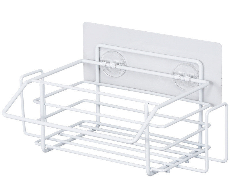 Perforation-Free Wall-Mounted Dishwashing Supplies Sponge Cloth Rack